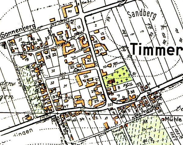 Timmerlah Stadtplan 1918 (Wird bei Klick vergrößert)