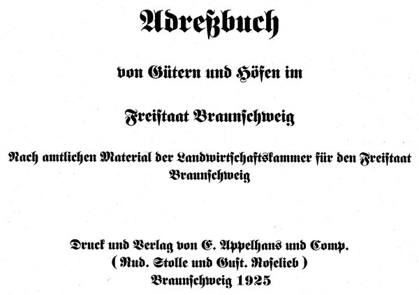 Adressbuch 1925 (Wird bei Klick vergrößert)