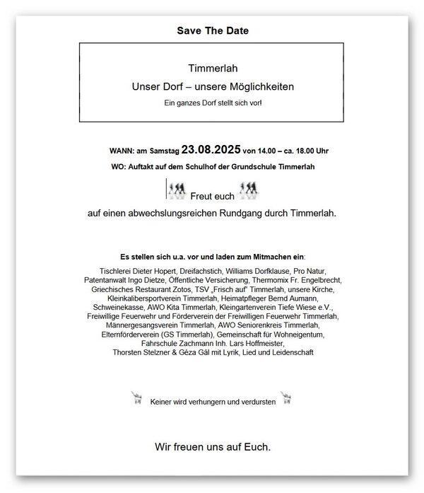 Beschreibung der Daten des Tag der offenen Dorftür (Wird bei Klick vergrößert)