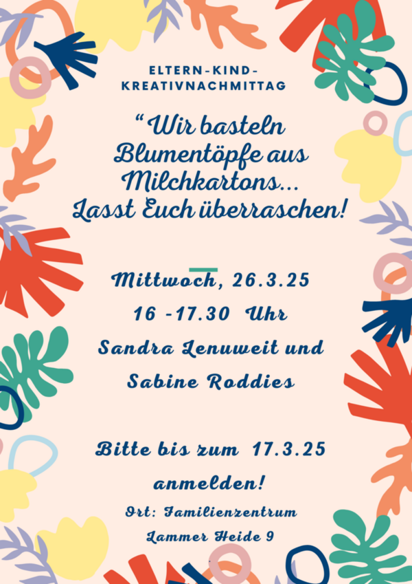 Blumentöpfe aus Milchkartons Ankündigung