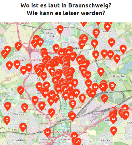 Wo ist es laut in Braunschweig? Wie kann es leiser werden?