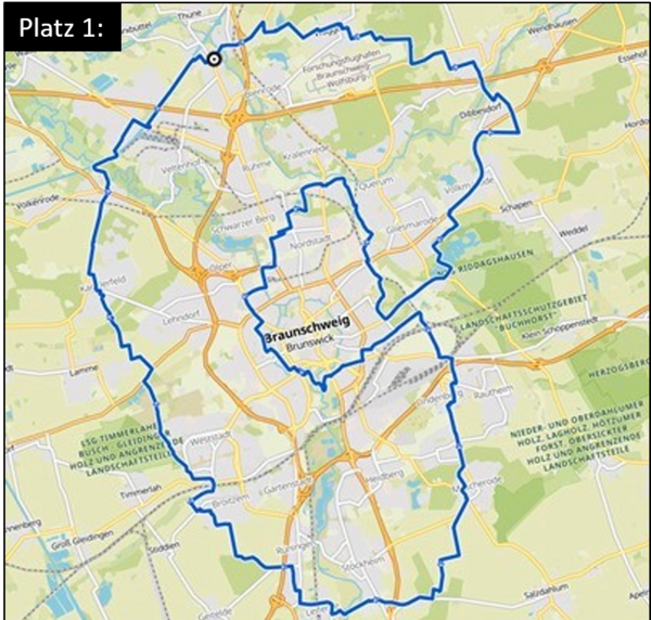 Ruhige Gebiete - Fahrradwege - Das Ohr (Wird bei Klick vergrößert)