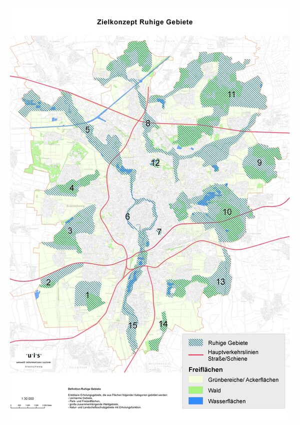 Zielkonzept Ruhige Gebiete (Wird bei Klick vergrößert)