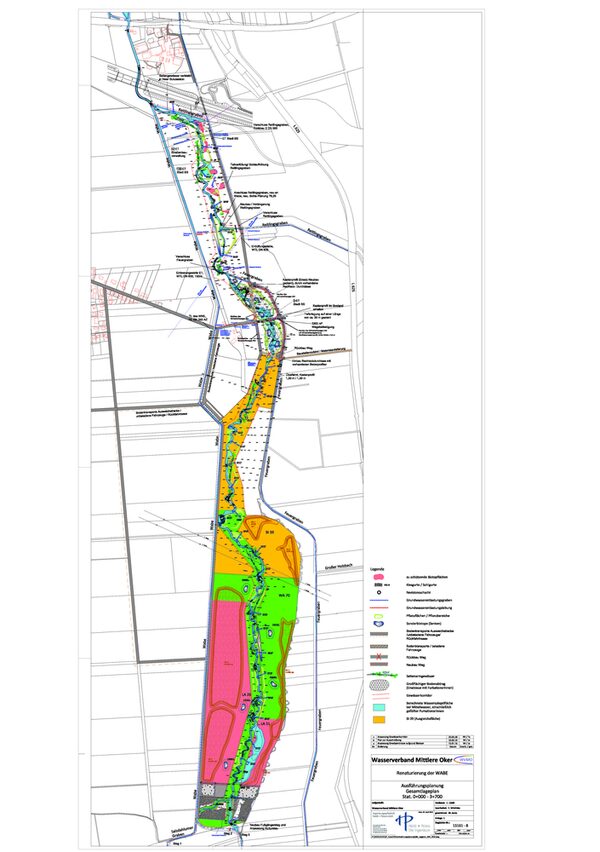 Technischer Lageplan der Waberenaturierung. (Wird bei Klick vergrößert)