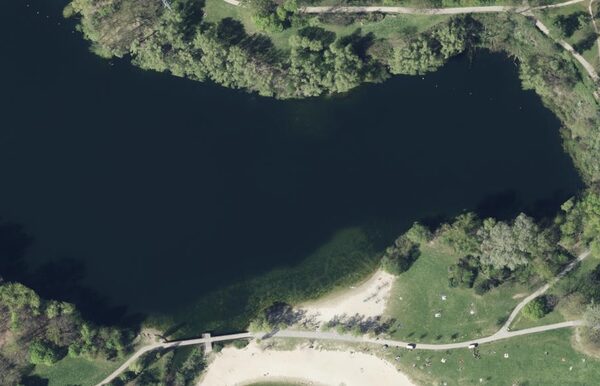 Badestelle am Heidbergsee (Wird bei Klick vergrößert)