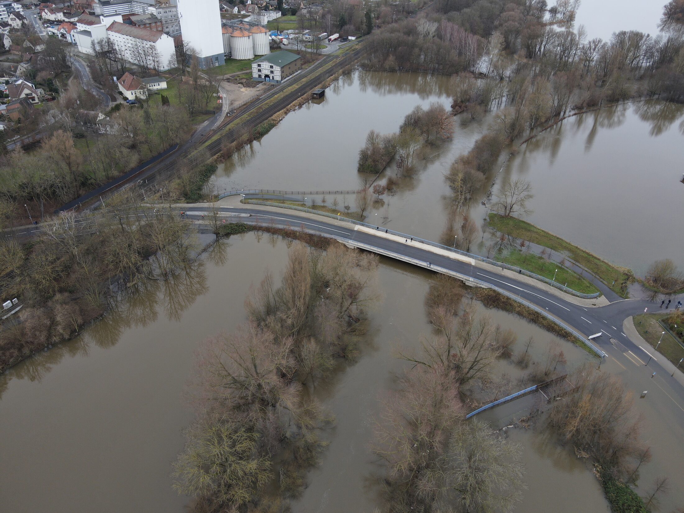 Luftbild Brücke Berkenbuschstraße (Wird bei Klick vergrößert)