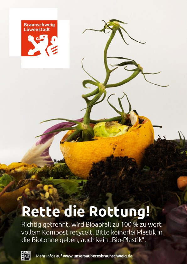 Bioabfall wird zu natürlichem Kompost, wenn sich kein Plastik im Bioabfall befindet. (Wird bei Klick vergrößert)