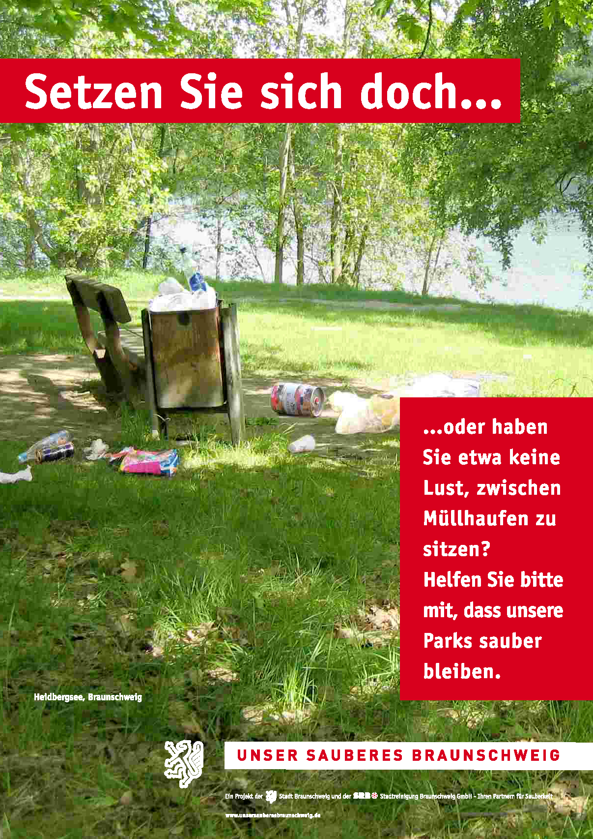 Wer hat Lust im Park zwischen Müllhaufen zu sitzen? (Wird bei Klick vergrößert)