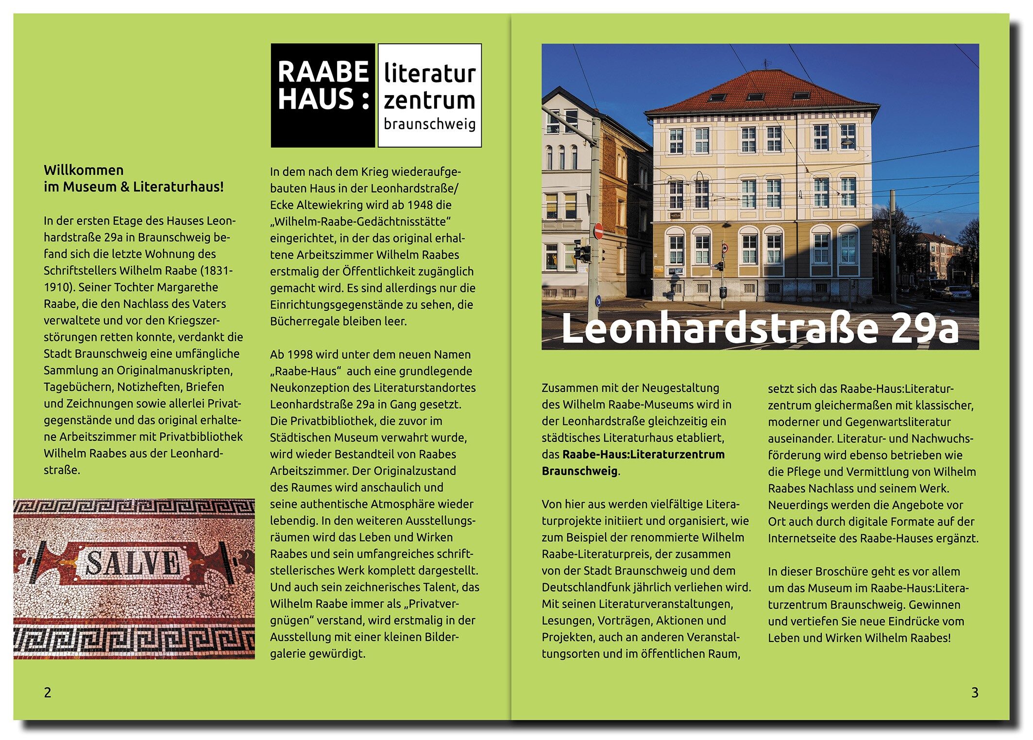 Raabe-Haus Katalog mit Informationen zum Raabe-Haus (Wird bei Klick vergrößert)
