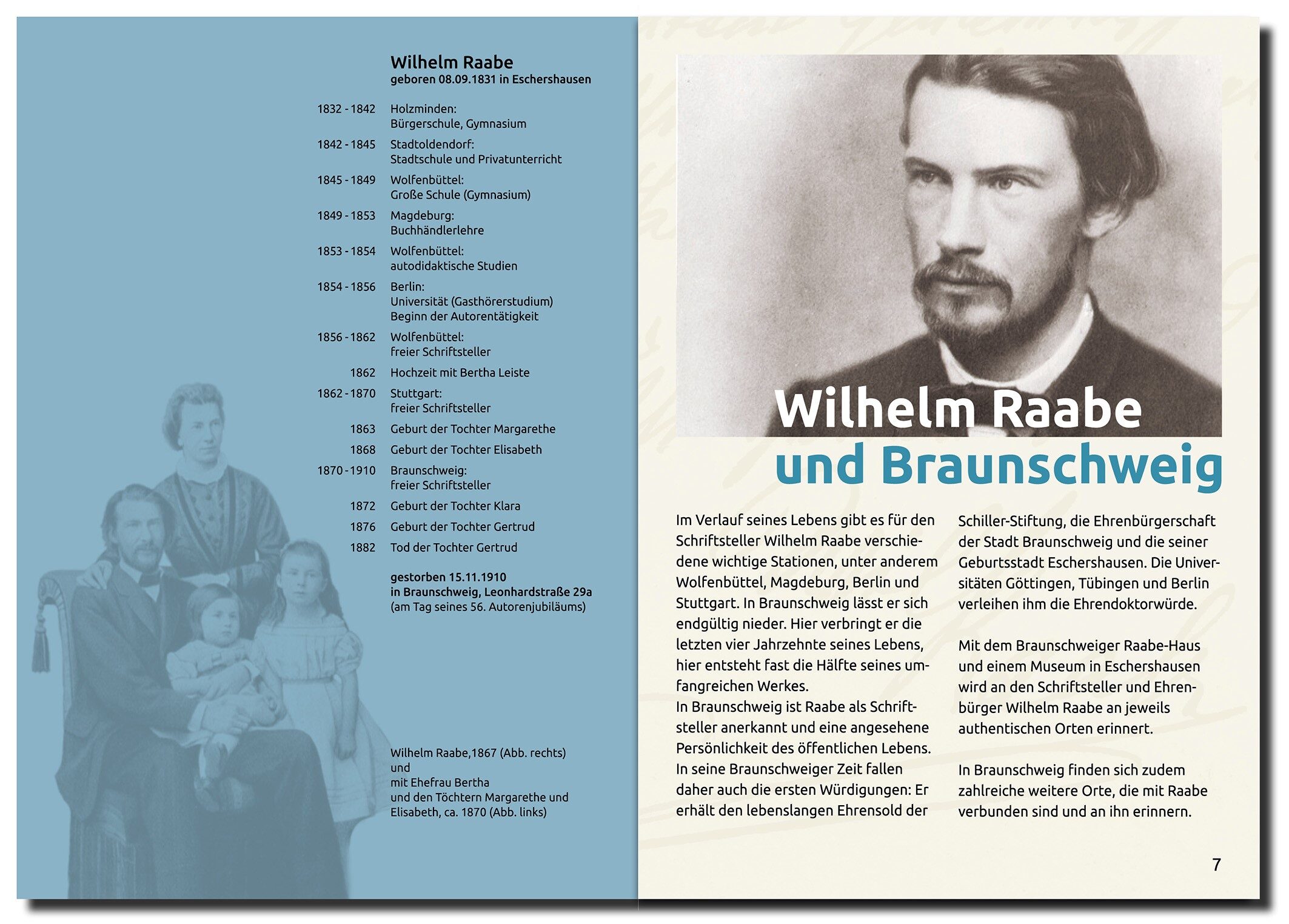 Raabe-Haus Katalog mit verschiedenen Informationen zu Wilhelm Raabe (Wird bei Klick vergrößert)