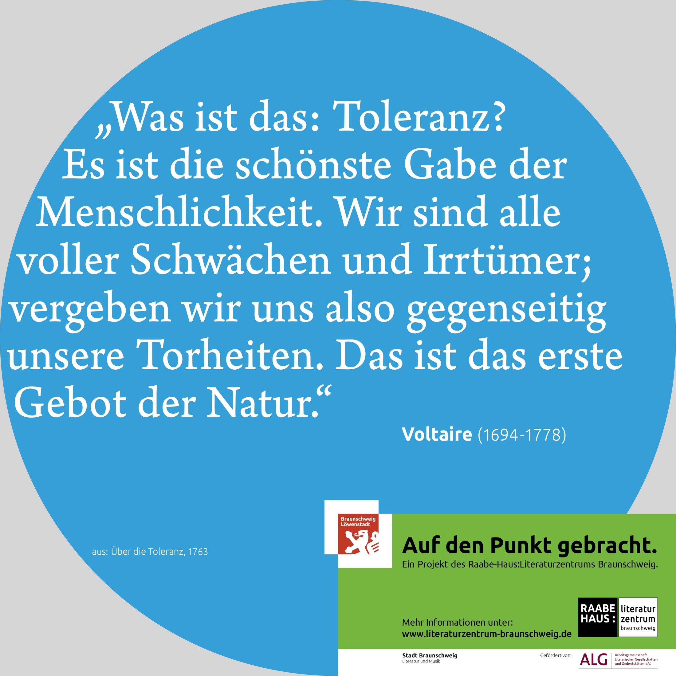 Zitat Voltaire (Wird bei Klick vergrößert)