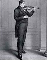 Portrait Louis Spohr mit Violine. Lithografie um 1830 (Ausschnitt) (Wird bei Klick vergrößert)