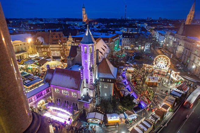 Der Braunschweiger Weihnachtsmarkt (Wird bei Klick vergrößert)