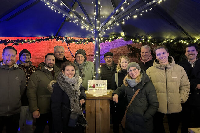 Netzwerktreffen von MEET Braunschweig auf dem Braunschweiger Weihnachtsmarkt. (Wird bei Klick vergrößert)