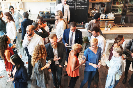 Business People Meeting Eating Discussion Cuisine Party Concept