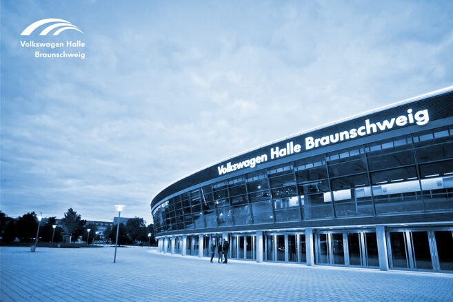 Außenansicht Volkswagen Halle (Wird bei Klick vergrößert)