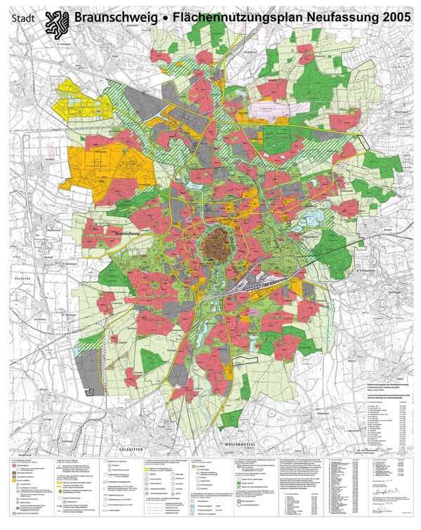 Flächennutzungsplan der Stadt Braunschweig (Wird bei Klick vergrößert)