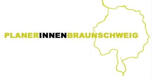 Logo Abbild des Okerumflutgrabens und Text PlanerinnenBraunschweig (Wird bei Klick vergrößert)