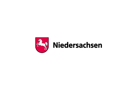 Wappen des Landes Niedersachsen, weißes Pferd auf rotem Schild