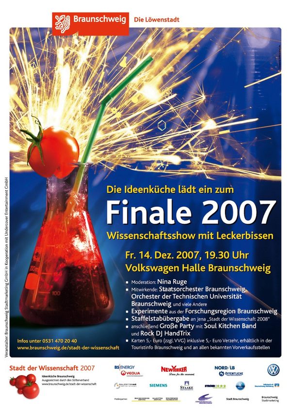 Plakat zum Stadt der Wissenschaft "Finale 2007" (Wird bei Klick vergrößert)