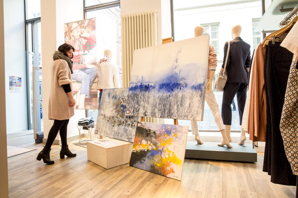winterkunstzeit 2019 am 9. und 10. Februar: Besucherinnen und Besucher können in zahlreichen Ausstellungen Kunst entdecken – auf öffentlichen Plätzen, in Geschäften, Einkaufscentern sowie in Kaufhäusern.