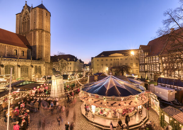 Braunschweiger Weihnachtsmarkt am Abend (Wird bei Klick vergrößert)