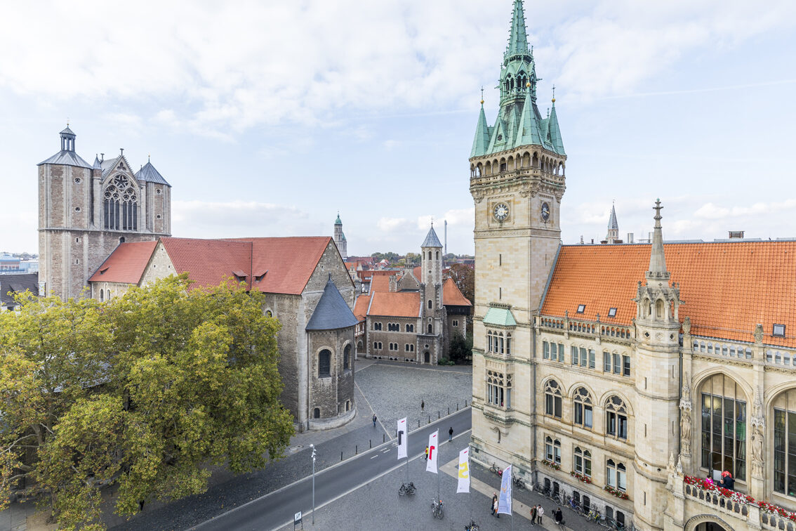Rathaus und Dom in Braunschweig