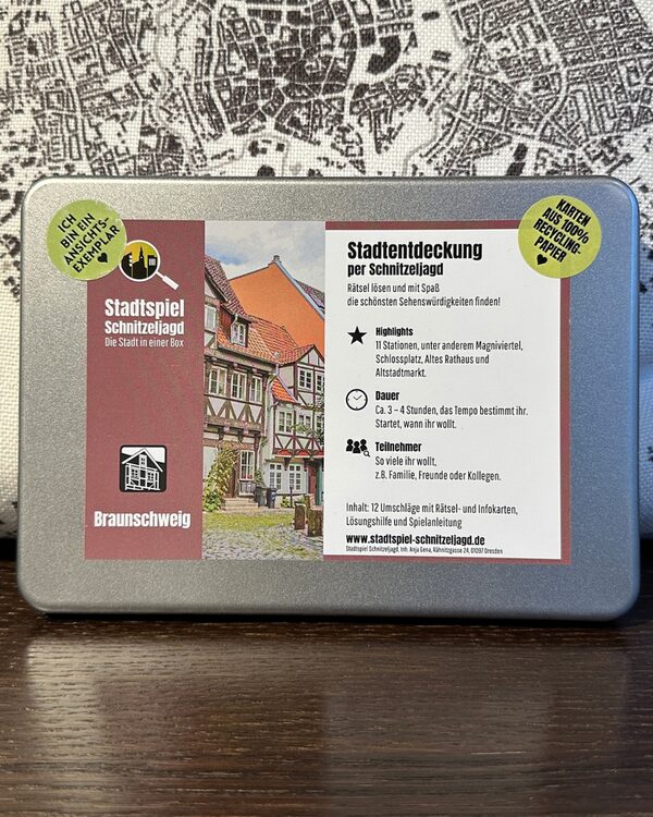 Stadtspiel Schnitzeljagd in der Touristinfo (Wird bei Klick vergrößert)
