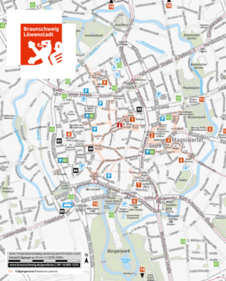 Titelbild Stadtplan light Braunschweig mit Karte und Infos zu POIs