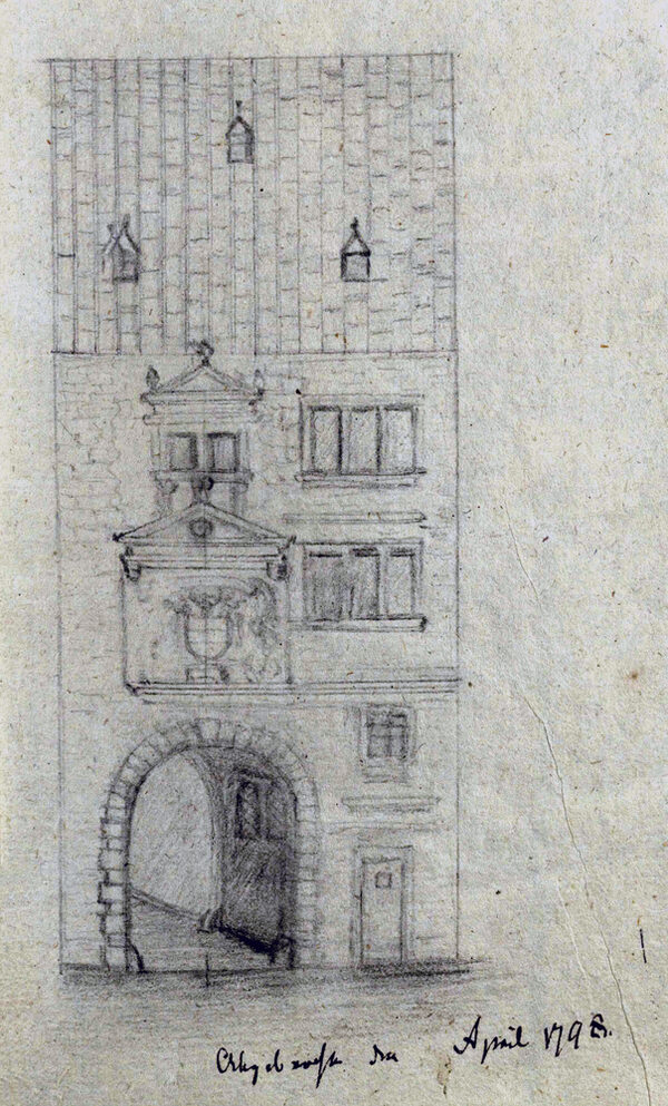 Burgtor, Zeichnung (Wird bei Klick vergrößert)