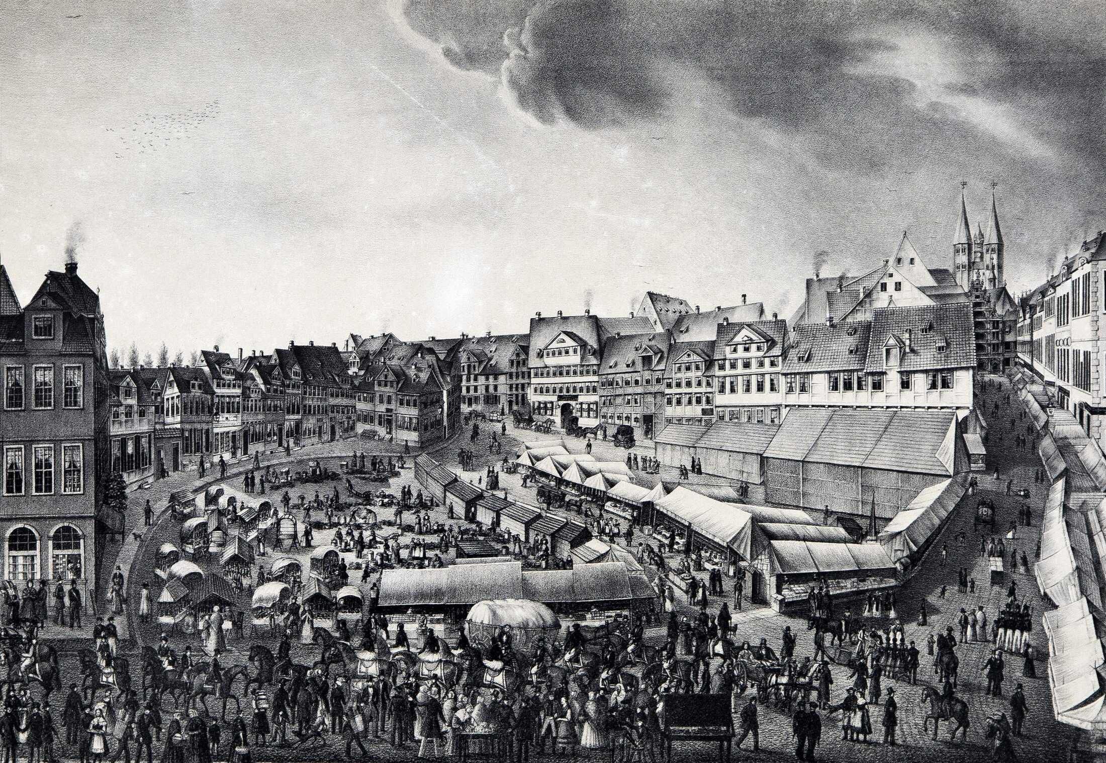 Vellguth Kohlmarkt um 1840 Messe (Wird bei Klick vergrößert)