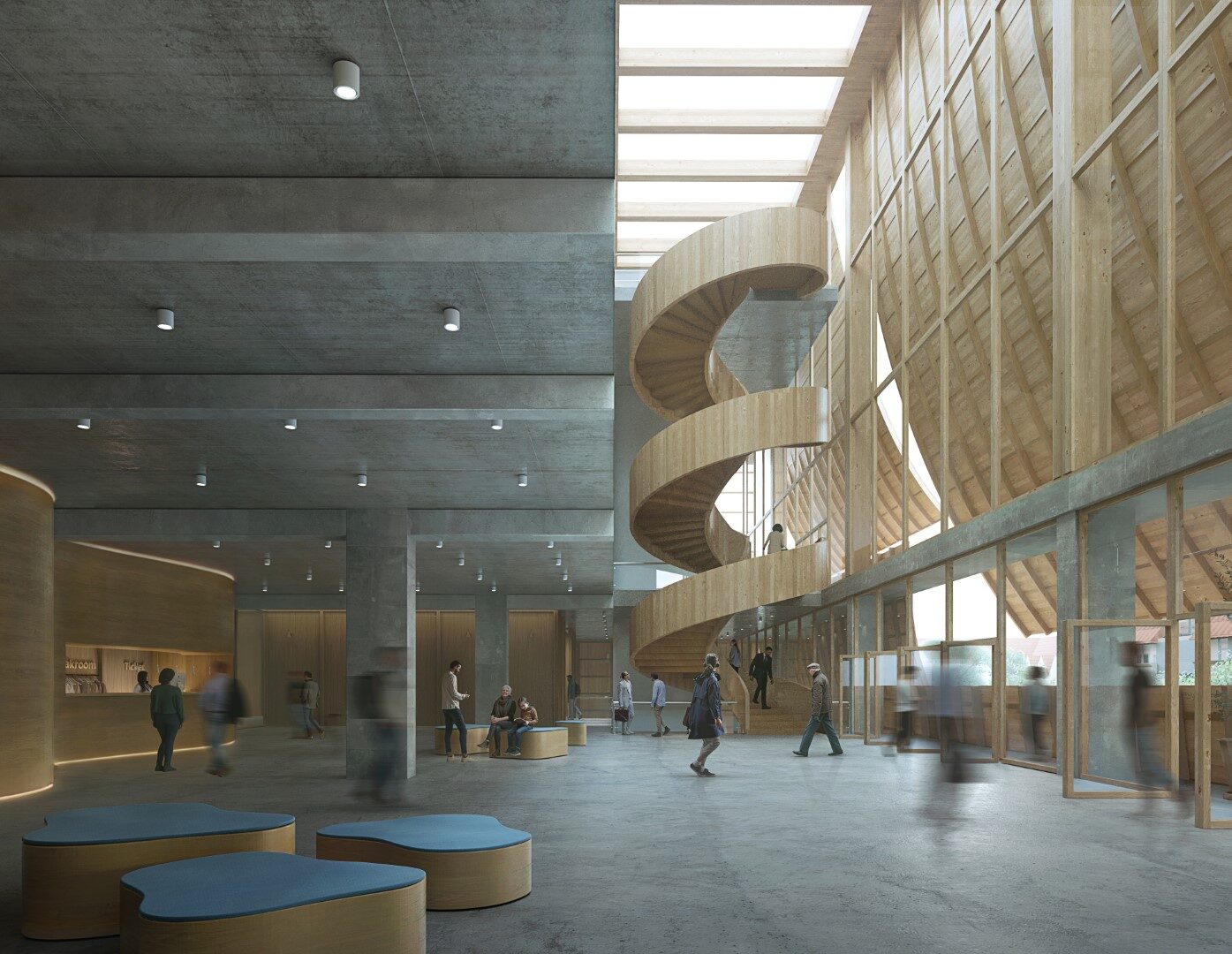 Haus der Musik Siegerentwurf Foyer (Wird bei Klick vergrößert)