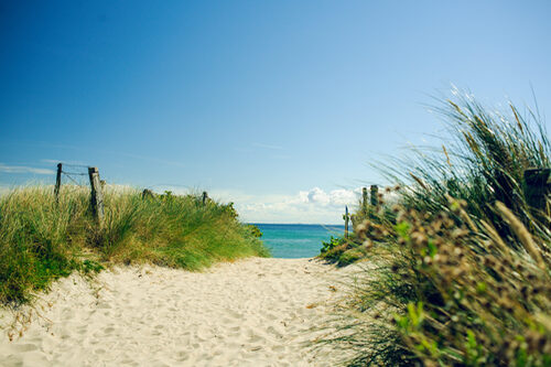 Blick auf Strand